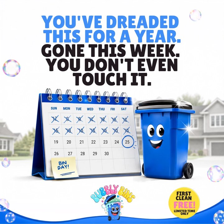 Bubbly Bins ad: You've dreaded this for a year. Gone this week. You don't even touch it.