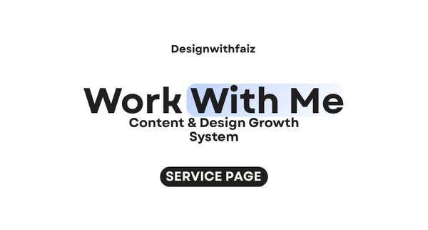 Featured: Work With Me, Designwithfaiz service page